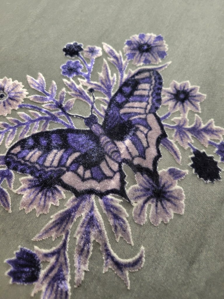 Scarf Brand Unknown Size 4212 Square Black And Purple